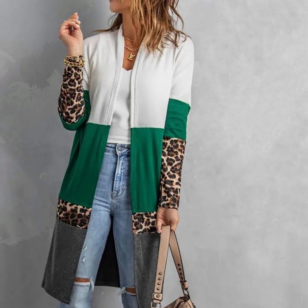 Cozy Knit Open Front Long Sleeve Long Knit Cardigan Sweater | Size M